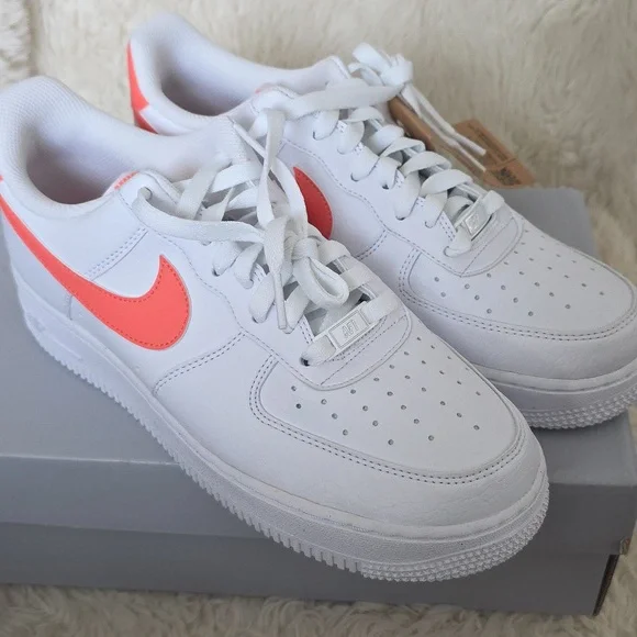 Nike Air Force 1 '07 Next Nature White Lt Wild Mango 8 NIB - Picture 2 of 10